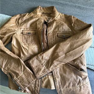 Studio Men's Light Brown Leather Jacket